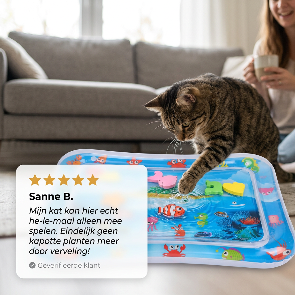 Kattenwater speelmat