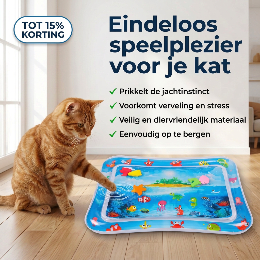 Kattenwater speelmat