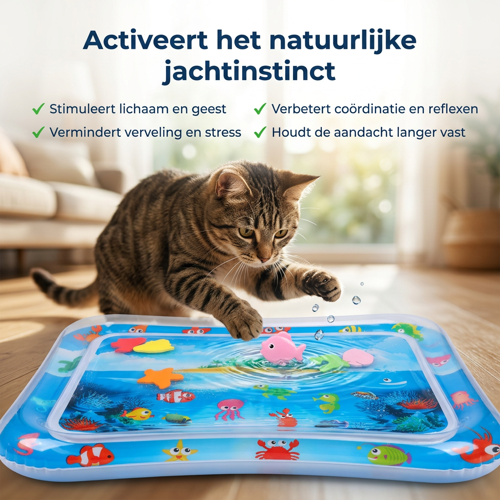 Kattenwater speelmat