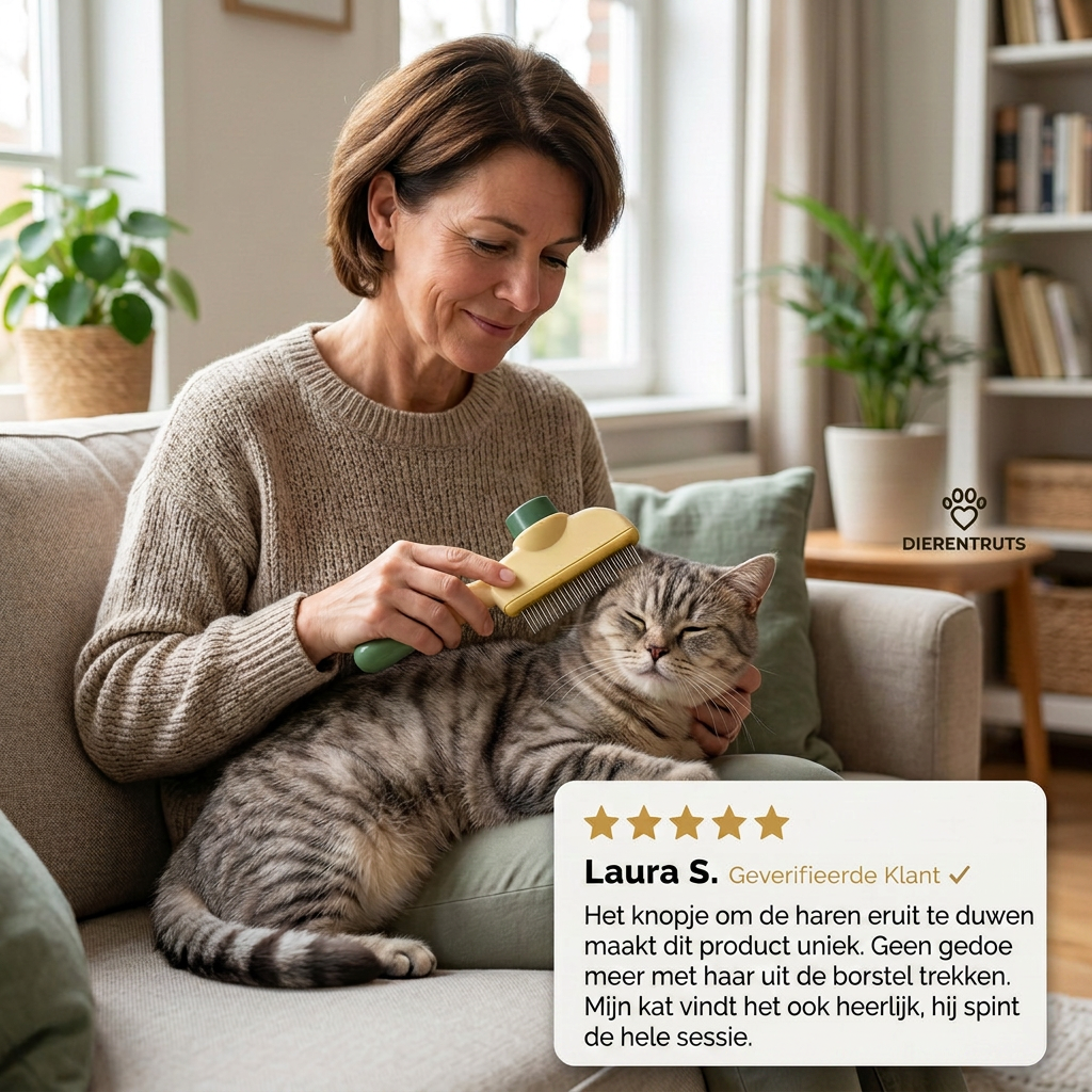 Eenvoudiger vachtverzorging borstel